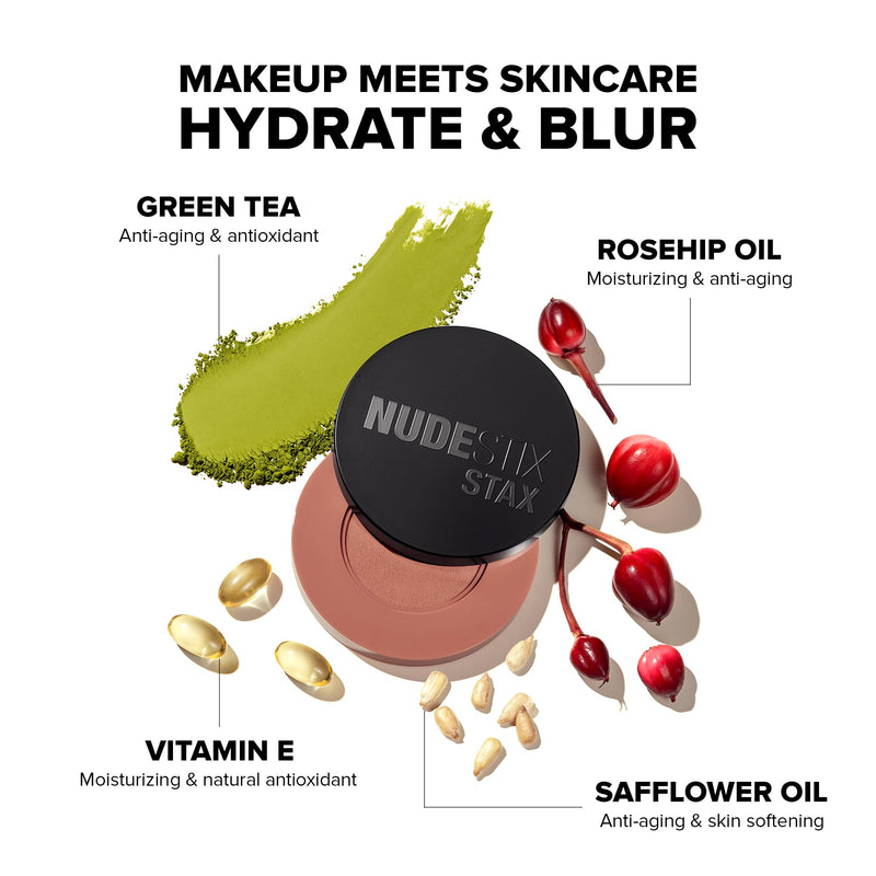 [Australia] - Nudestix Sunkissed Glow STAX Set – 3-Piece Cream Blush & Highlighter Makeup Sticks for Cheeks, Lips & Eyes | Includes Sunkissed, Love & Roses, BossBabe | Stackable, Multi-Use, Vegan Face Kit 