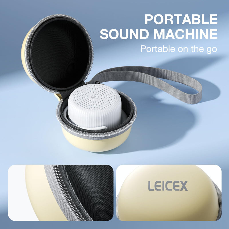 [Australia] - Portable Sound Machine + Travel Case, Mini White Noise Machine for Sleeping & Travel Case White + Travel Case 