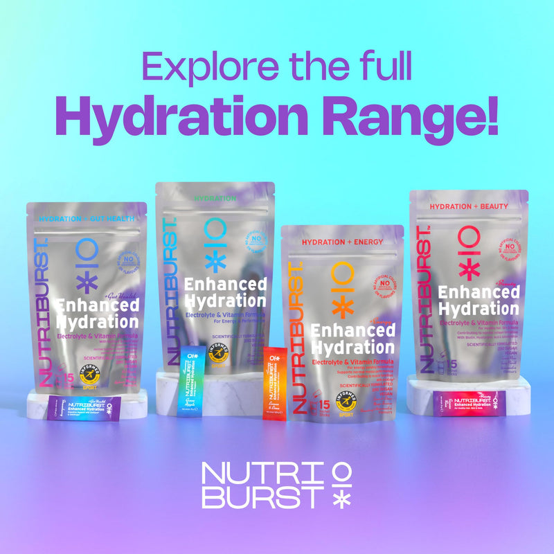 Nutriburst - Gut Health - Electrolytes + 11 Vitamins & Minerals • Digestive Function • Enhanced Hydration - Suitable for Vegans - 15 Pack: Mango, Strawberry & Apple Mixed Flavours 15 Servings (Pack of 15)