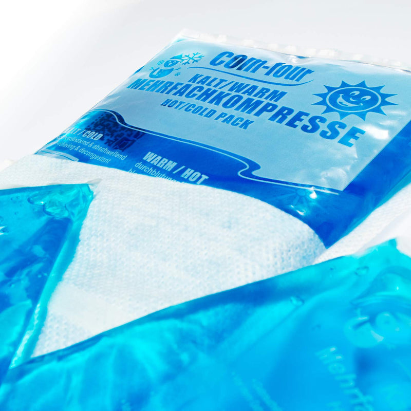 [Australia] - com-four® 5X Large Multiple Compress 29 x 12 cm with Fleece Cover, Warm and Cold Compresses, Cooling Pads - Cooling Pack Microwave Safe - Made in Germany (05 Pieces - Large) 05 Pieces - Large 