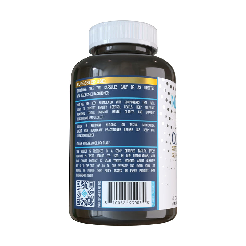 [Australia] - NuEthix Formulations Cort-Eaze - Cortisol Supplement - Health Support Supplement with Ashwagandha, L-Theanine & Rhodiola Rosea - Relaxation and Deep Sleep, 60 Capsules, 30 Servings 
