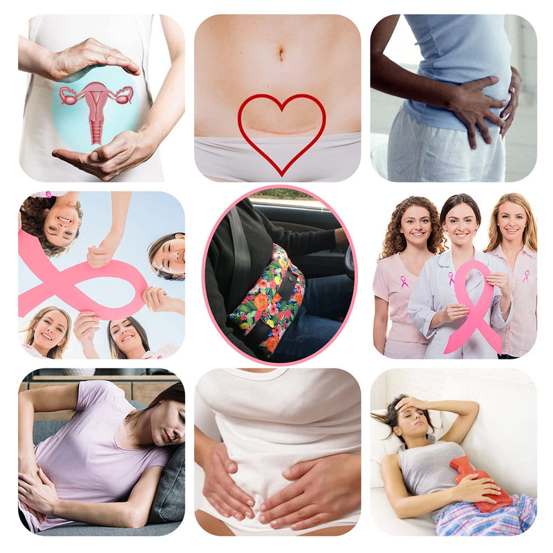 [Australia] - Hysterectomy Pillow Hysterectomy Recovery Must Haves Tummy Tuck Pillow After Surgery C Section Belly Pillow Post Abdominal Surgery Gifts Floral, Vibrant Flower 