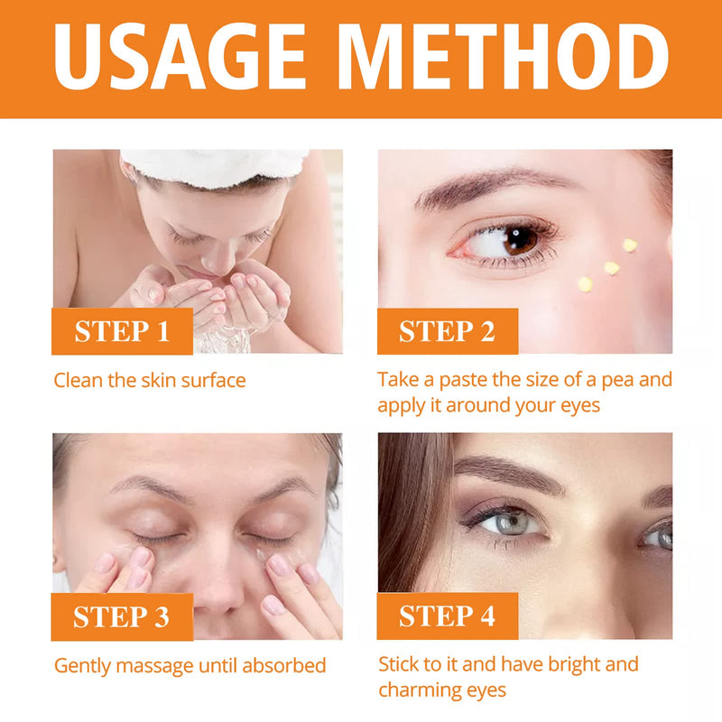 Turmeric + Vitamin C Booster Eye Cream, Brightening and Hydrating Eye Cream, Dark Circle Relief, Elasticity Treatment, Gentle Anti-Aging & Anti-Wrinkle Care