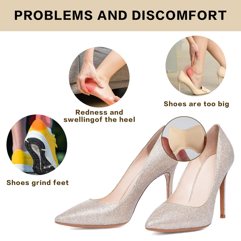 [Australia] - 6 pairs of heel pads for shoes that are too big & 20 anti-slip heel pads, wear-resistant, self-adhesive heel cushions, heel pads for shoes, shoe inserts for shoes that are too big, shoe reducers, heel protectors 