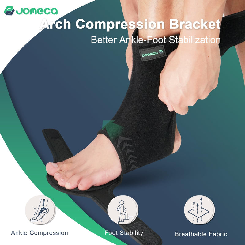Drop Foot Brace with Arch Support Adjustable AFO Foot Orthosis Brace for Walking, Relieve the Instability of Lower Limbs by MS, TBI, Stroke, Cerebral Palsy, Fracture (Left, Large) Left