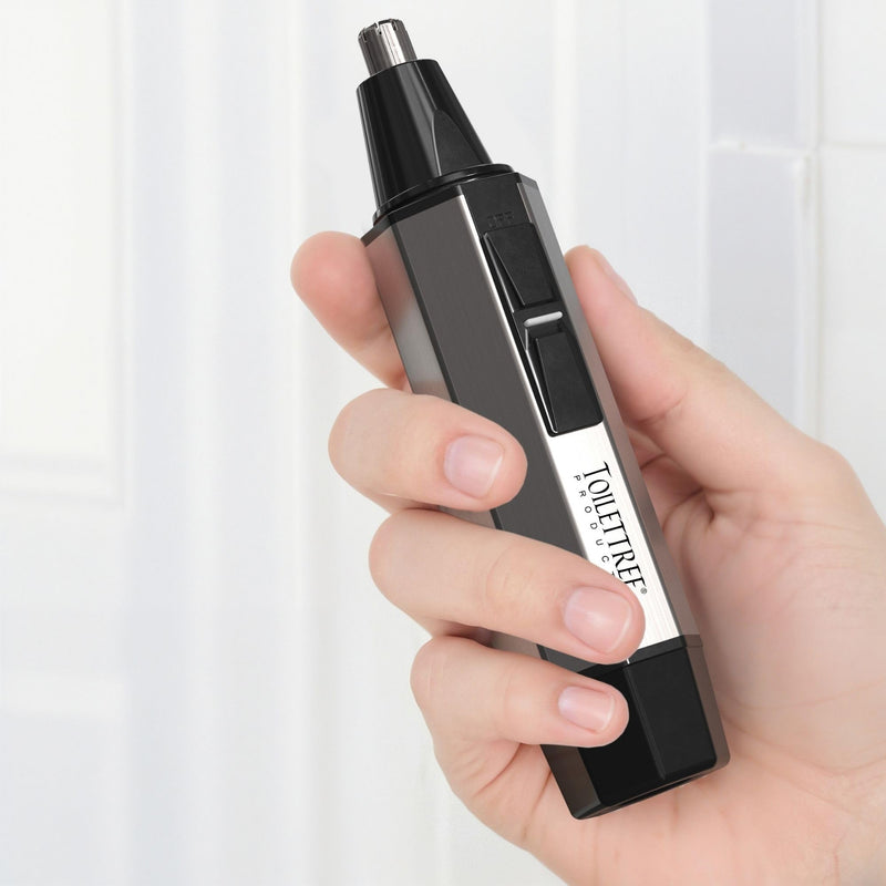 [Australia] - ToiletTree Products Nose Hair Trimmer with LED Light - Stainless Steel, Heavy-Duty Casing - Ear & Nose Hair Trimmer - Men's Grooming Trimmer for Beard, Eyebrows, and Ears 1 Count (Pack of 1) 