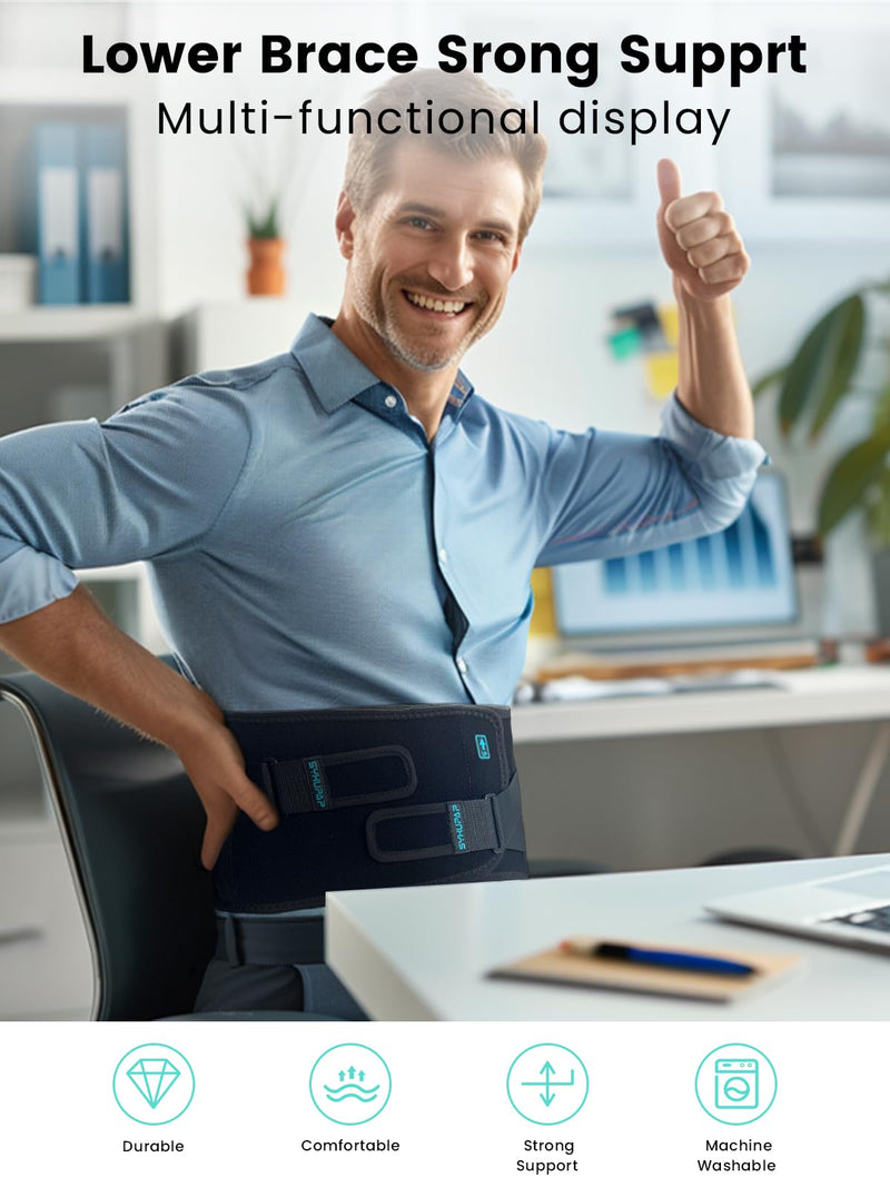 [Australia] - SYXUPAP Back Braces for Lower Back Pain Women and Men, Lumbar Support Belts for Men and Women with Anti-skid Lumbar Strips Pad, For Sciatica, Scoliosis, Heavy Lifting and Work, with Adjustable System XL(Your Waist 39″-47″) Your Weight:195-225lbs 