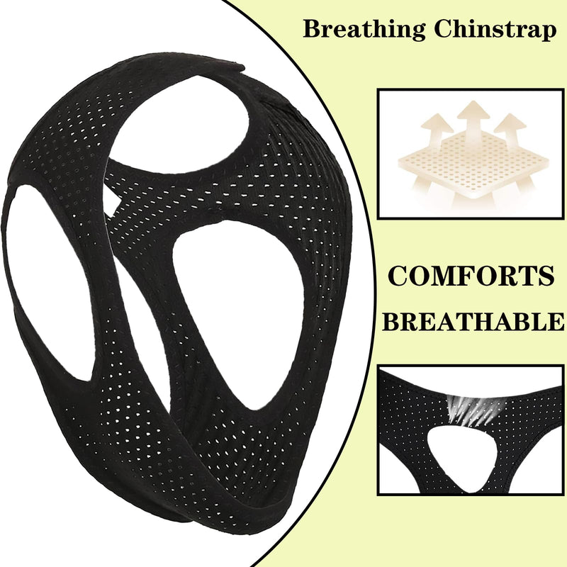 [Australia] - Anti Snoring Chin Strap，Chin Lipo Compression Garment，Post Surgical Chin Strap，Anti Snoring Devices Chin Strap for Men&Women(Black) Black 