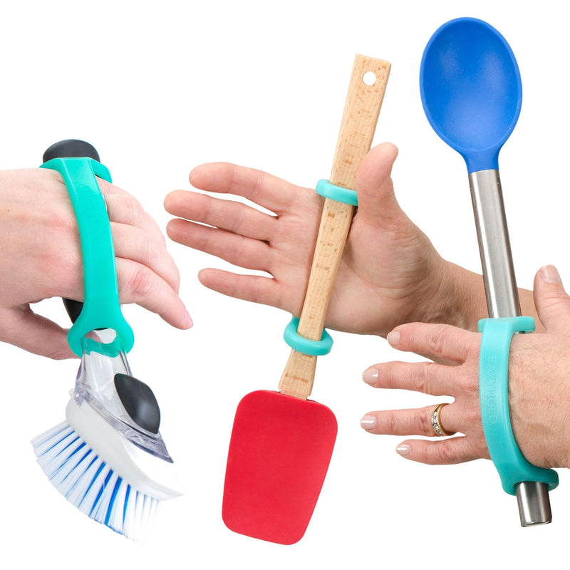 [Australia] - EaZyHold Kitchen 3-Pack - Grip Aid for Cooking, Eating and Drinking - Daily Living Silicone Adaptive Utensils Holder 