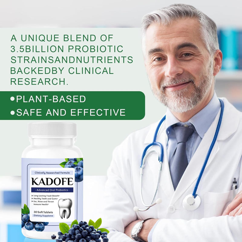 [Australia] - Oral Probiotics for Teeth and Gums & Fresh Breath - Gum Restore & Bad Breath Treatment for Adults |3.5 Billion Advanced Oral Probiotics for Bad Breath, Chewable 30 Tablets (Strawberries-1pcs) Strawberries-1pcs 
