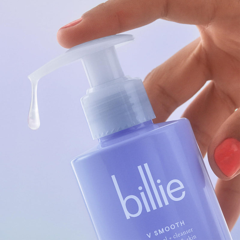 Billie - V Smooth - Shave Gel + Cleanser for Pubic Hair & Skin - pH-Balanced - Fragrance-Free - Gynecologist-Approved - 6.5 oz. Shaving Agent