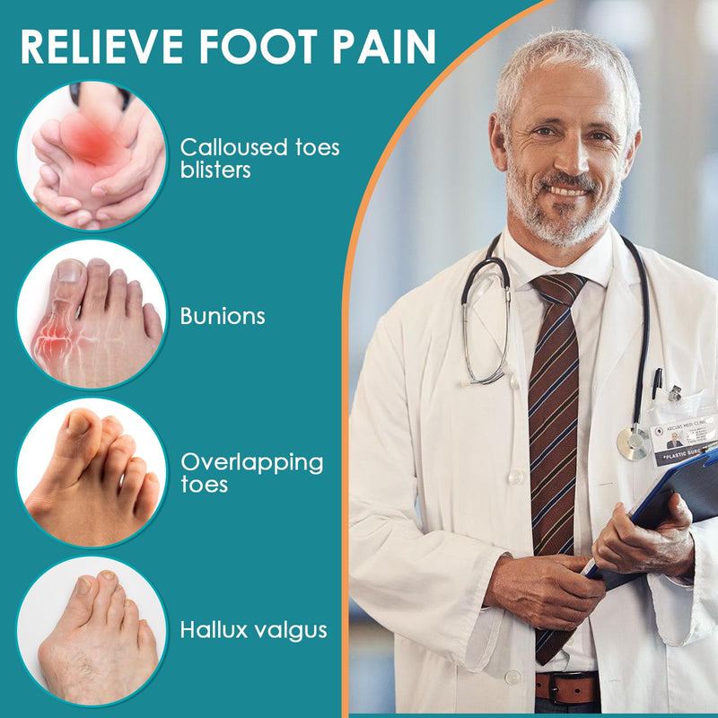 [Australia] - Hallux Valgus Socks, Hallux Valgus Correction, Hallux Valgus Socks with Gel Pad Protection, Hallux Valgus Toe Separator Correction, Hallux Valgus Correction Bandage for Men and Women (37-43 M, Skin) 