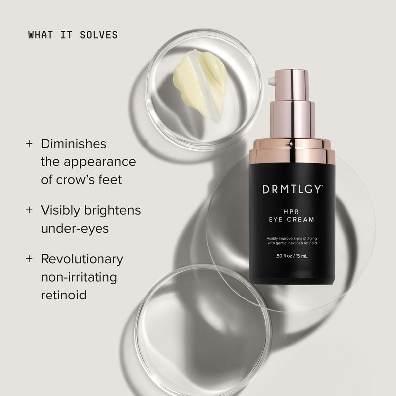 DRMTLGY HPR Eye Cream | Anti-Aging Undereye Cream | Fine line smoothing, Dark circle reduction, Peptides, Hydroxypinacolone retinoate (HPR), Vitamin E, Overnight renewal
