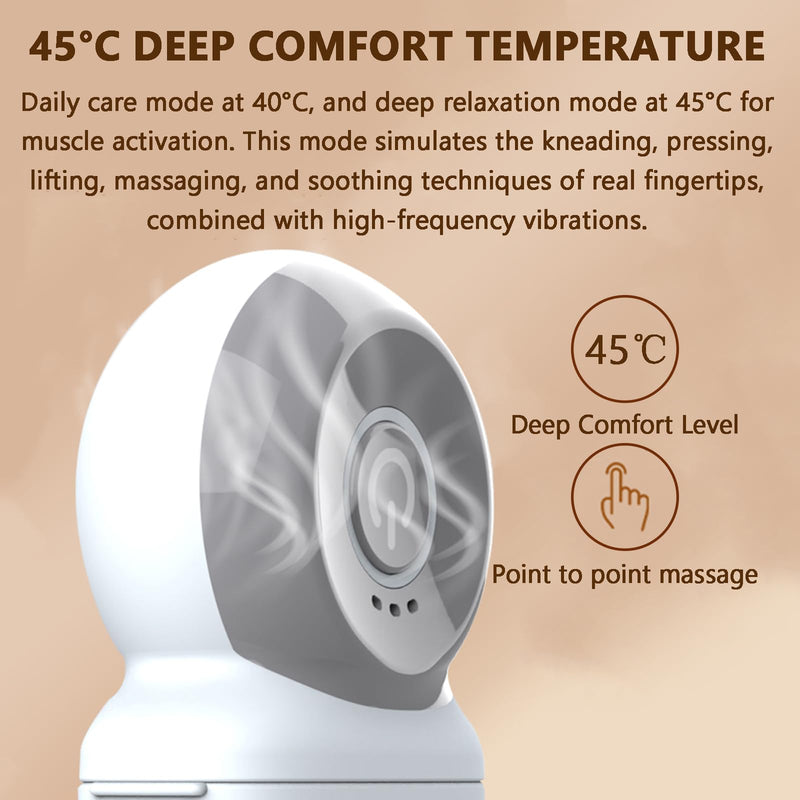 Eye Lift Wand, Eye Massager with Heat and Vibration for Dark Circles, Puffiness, Fine Lines/Wrinkle, Crow's Feet and Bags Under Eyes (Gray) Gray