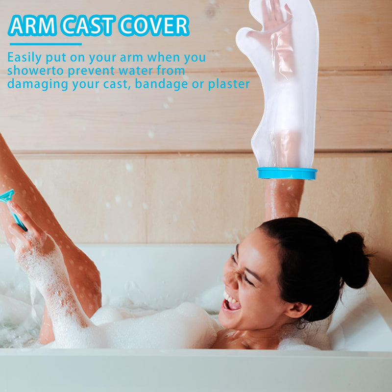 [Australia] - 1 piece plaster protection waterproof arm, adult bandage protection arm shower protection, medical consumables for plaster protection, reusable, keeps wound dressings on the arms dry, unisex 