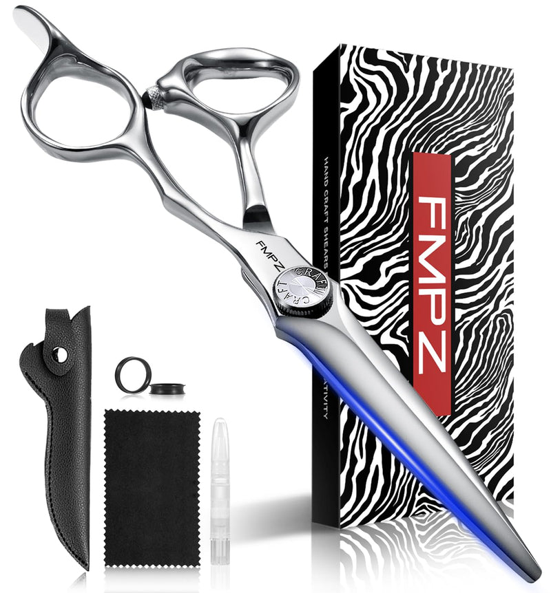 6" Hair Cutting Scissors Professional Barber Scissors, Hair Cutting Shears with 440C Steel - 60HRC Hardness Extremely Sharp with Ergonomic for Salon & Home Use (6'' Professional Hair Shears) 6'' Professional Hair Shears