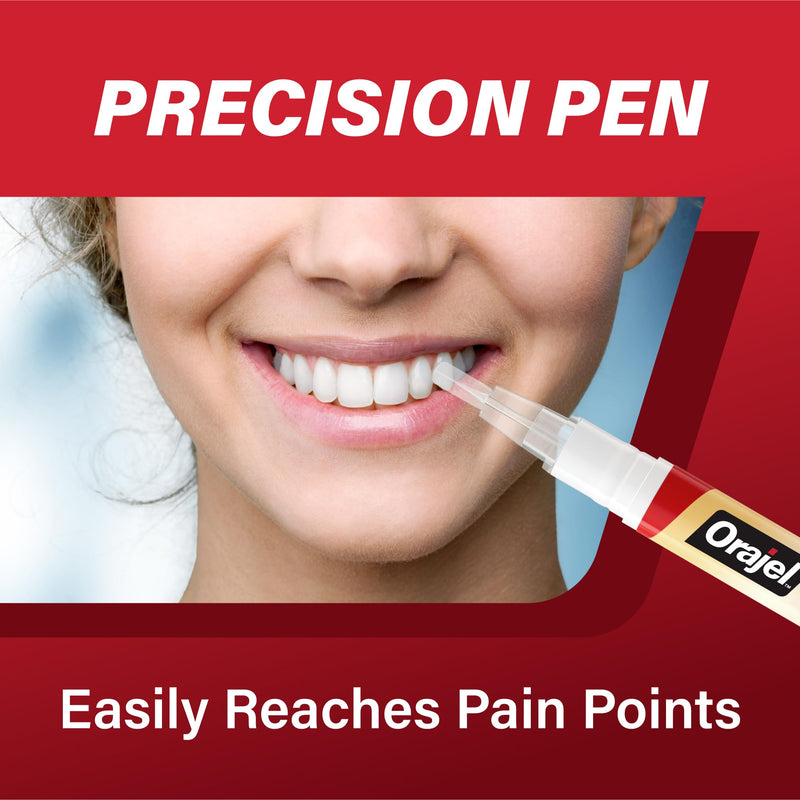 [Australia] - Orajel Rescue Relief Pen with Menthol Cooling Gel for Instant Pain Relief of Tooth & Gum, Mouth Sores, Braces and Denture Irritation, Touch-Free Silicone Applicator, 0.07 oz Orajel Rescue Relief Pen Pack of 1 
