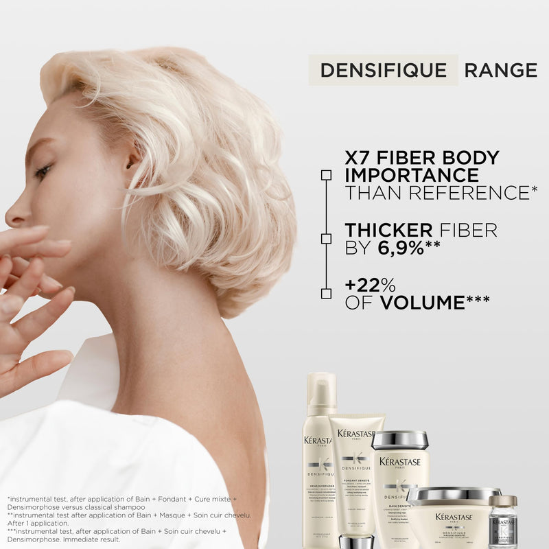 Kerastase Densifique Densité Shampoo - Thickening & Strengthening Shampoo For Fine & Thinning Hair, Removes Build-Up, Hydrates and Adds Shine, With Hyaluronic Acid & Ceramides 8.5 Fl Oz (Pack of 1)