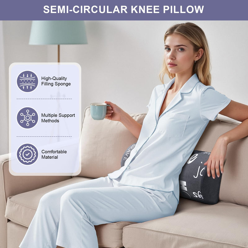 [Australia] - Knee Pillow for Sleeping, Memory Foam Leg Bolster Pillow for Post Surgery, Back Pain Relief, Knee Support and Leg Elevation, for Side and Back Sleepers 1 Pcs 