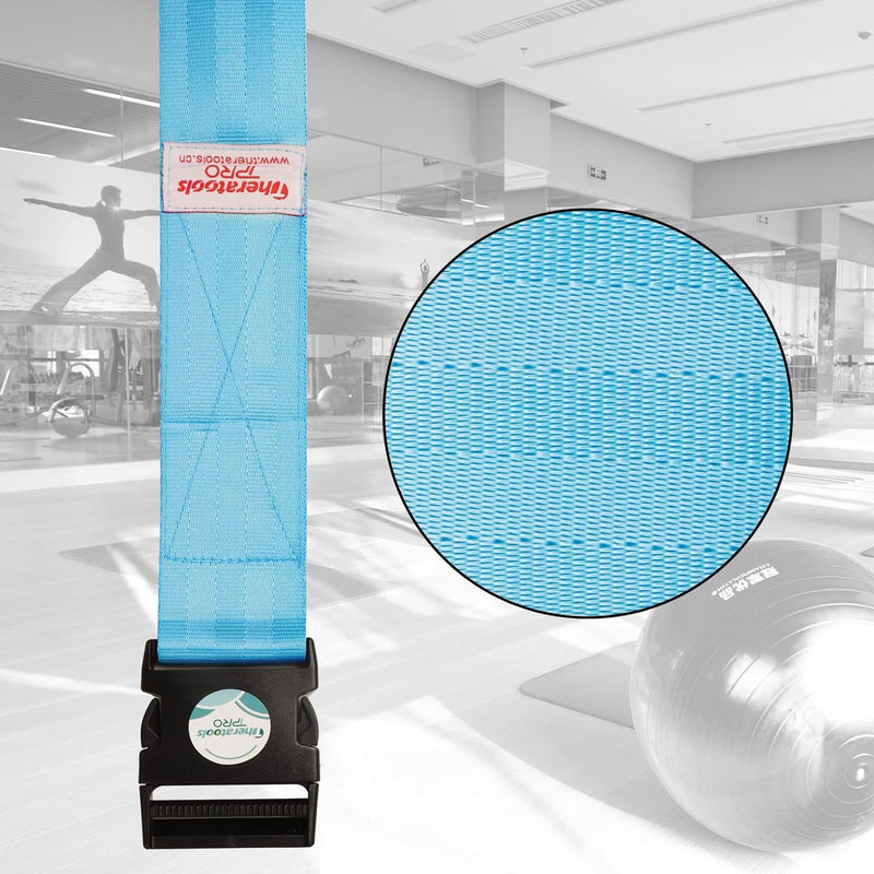 [Australia] - xuesong Extremity Mobilization Belt, Strap, Band Intended for Physical Therapy, Rehab, Stretching, Manual Traction, and Mobility with Pad Blue 