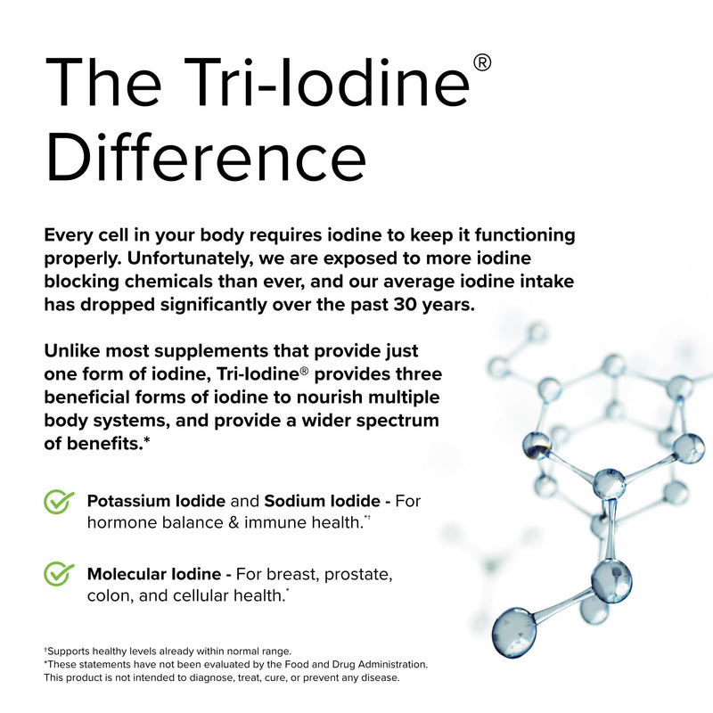 [Australia] - Terry Naturally Tri-Iodine 3 mg - 90 Capsules - Supports Strong Cellular Defense & Hormone Balance - Non-GMO, Vegan, Kosher, Gluten Free - 90 Servings 