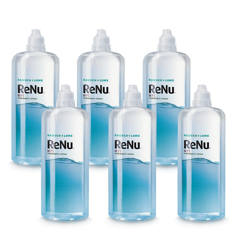 [Australia] - Bausch + Lomb ReNu MPS contact lens care product for soft lenses, 6-month pack, 6 x 240 ml + 6 single lens containers 