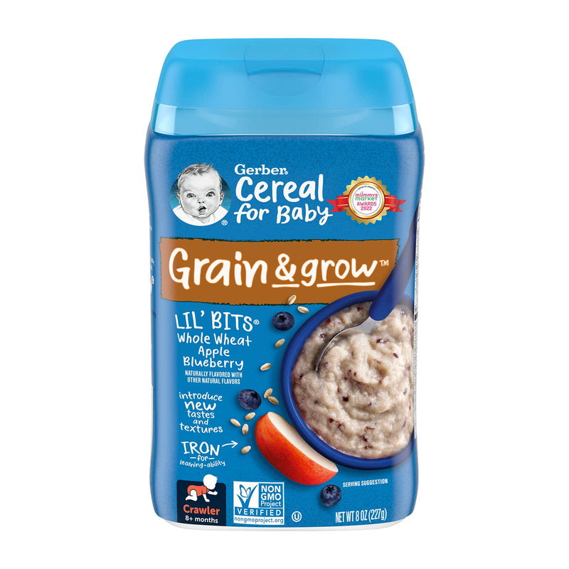 Gerber Graduates Lil' Bits Cereal - Whole Wheat Apple Blueberry - 8 Oz