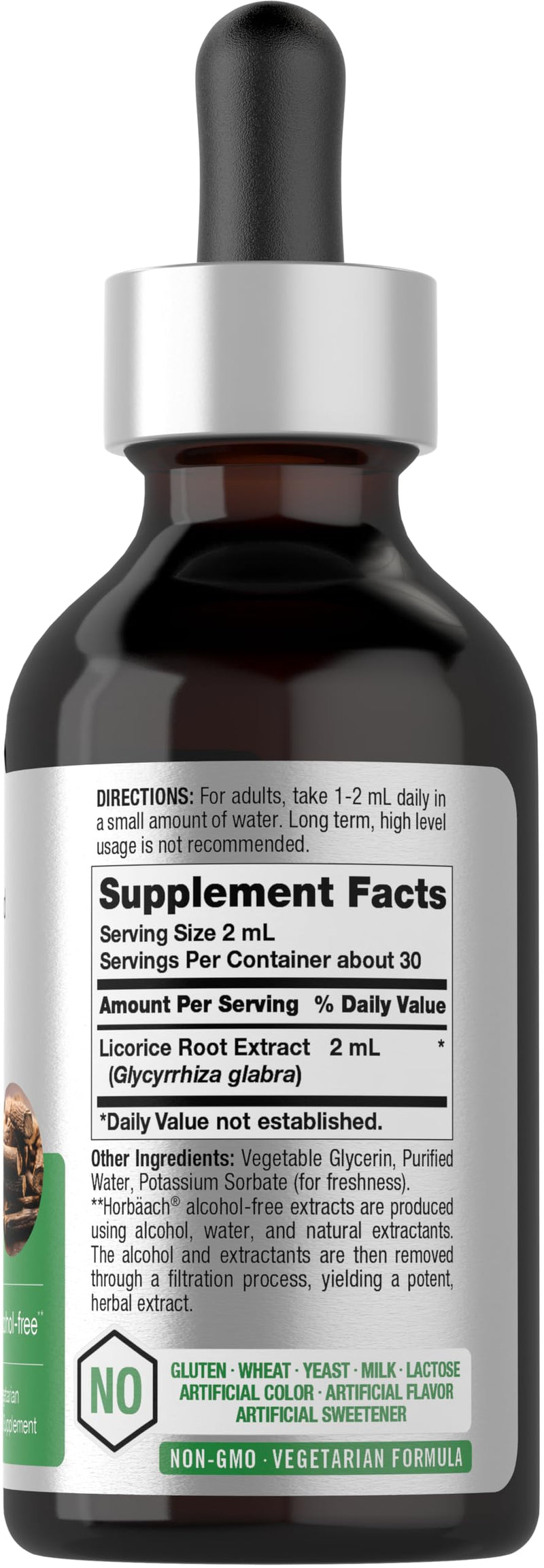 Horbäach Licorice Root Extract | 2 fl oz | Alcohol Free Tincture | Vegetarian, Non-GMO, Gluten Free Liquid