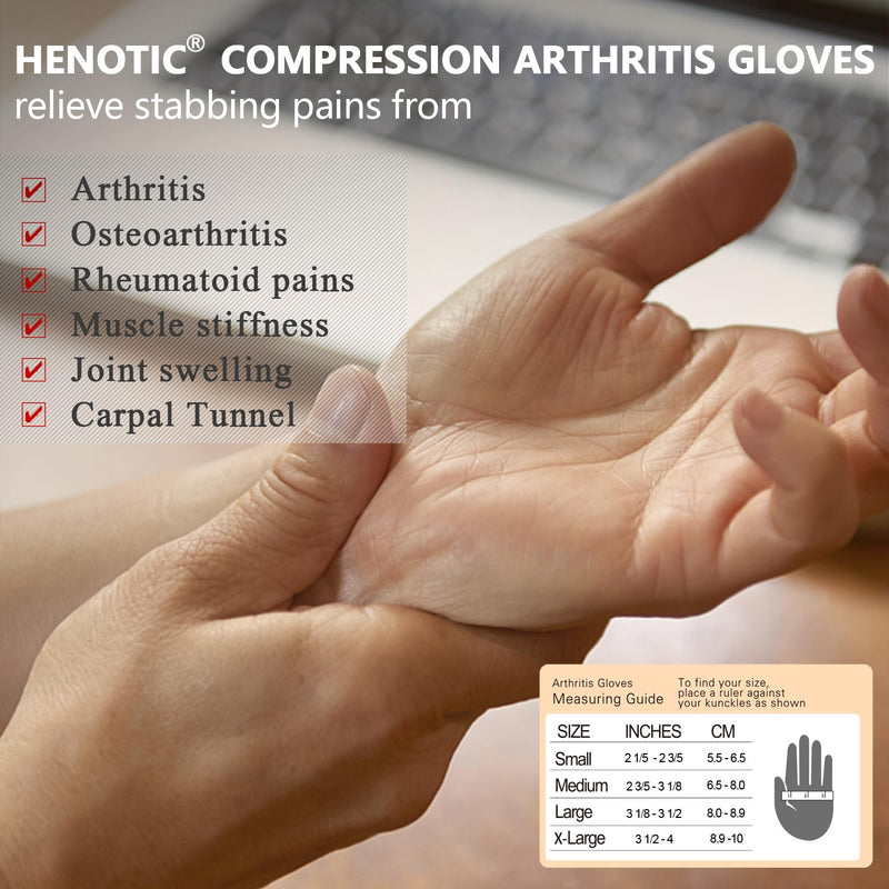 [Australia] - Arthritis Compression Gloves for Women Men, Fingerless Breathable & Moisture Wicking Compression Gloves for Relieving Carpal Tunnel Aches, Rheumatoid Pains, Joint Swell Black S Black One Pair Small: 2 1/5"-2 3/5" 