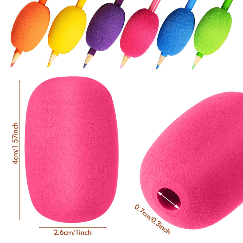 [Australia] - Pencil Grips 6-Pack - Soft Cushioned Handwriting Grip for Kids & Adults, Ergonomic Writing Aid for Better Pencil Control Ideal for Left & Right Handed 