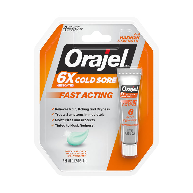 [Australia] - Orajel Moisturelock Cold Sore Symptom Treatment, Cream 0.105 oz (Packaging May Vary) 