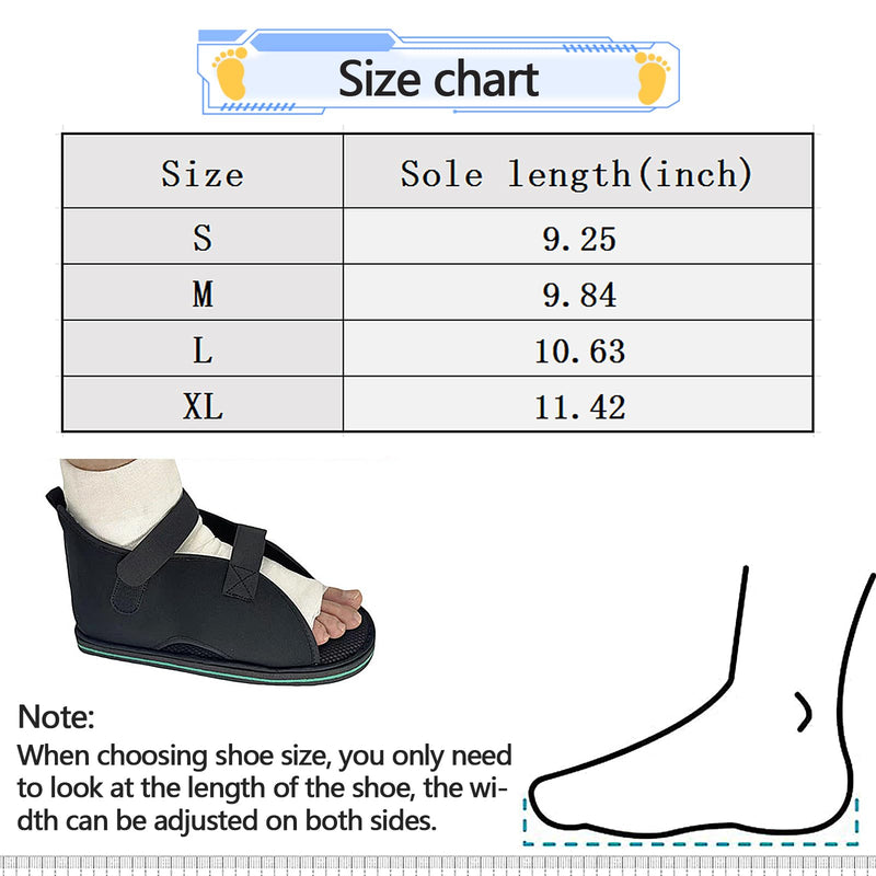 Medical open-toe plaster shoe,Adjustable Walking Boots Recovery Cast Shoe Covers,Universal for Both Left and Right Feet,Medical Boots for Men or Women S Small