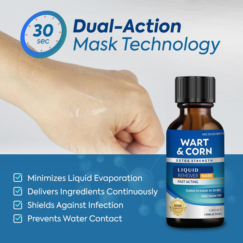 [Australia] - Wart Corn Callus Remover for Feet: Toes Treatment with Extra Strength Salicylic Acid Liquid to Remove Plantar Wart on Foot for Men and Women 0.5oz (Unscented) Unscented 