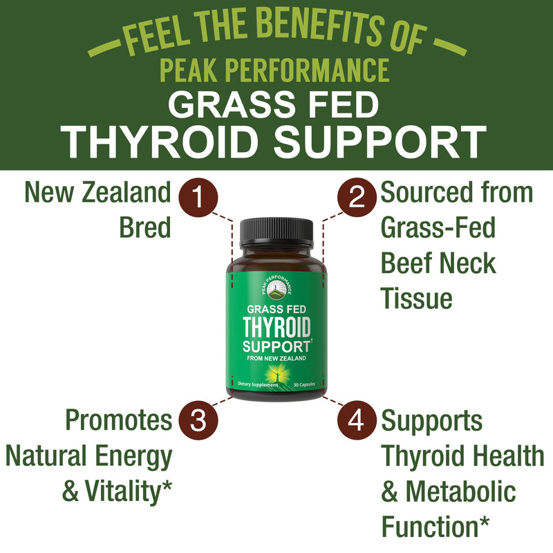 [Australia] - Raw Desiccated Thyroid Supplement. Grass Fed New Zealand Beef Neck & Thyroid Gland Capsules for Women and Men. Ancestral Living Ethically Sourced Bovine Supplements for Energy and Metabolism Support 