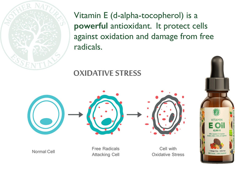 Mother Nature's Essentials Vitamin E 21,000IU 1 Oz from 2 Pack. Helps Support the Bodies Natural Immune System, Uses Orally or Topical. 0.5 Fl Oz (Pack of 2)