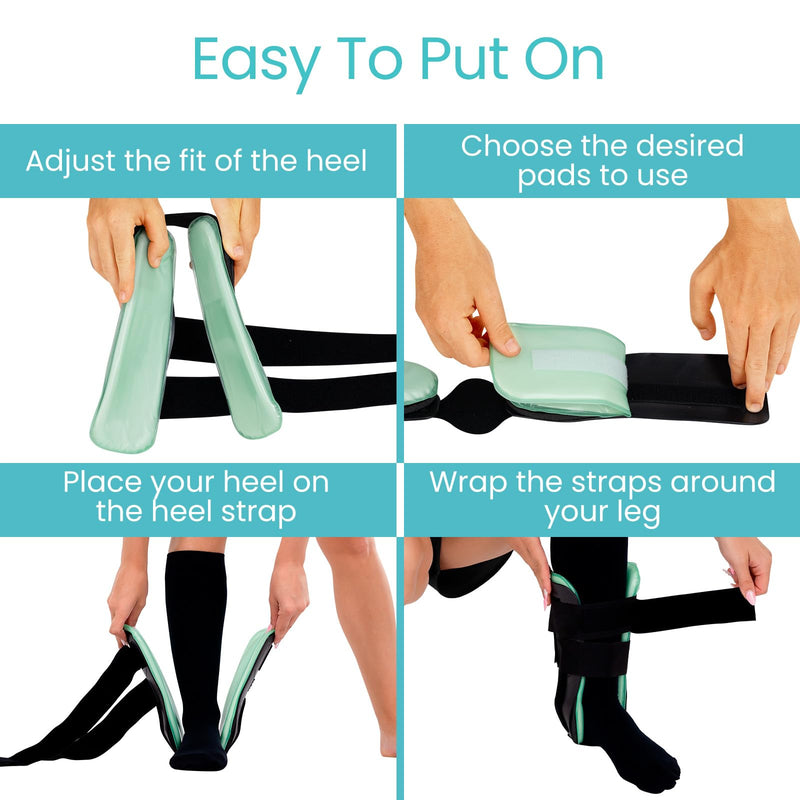 [Australia] - Vive Ankle Stirrup Brace - Air Gel Stabilizer for Ankle Sprain, Tendonitis Support for Men & Women - Right & Left Foot -Achilles Tendon Compression Relief -Fracture Treatment - Hot & Cold Therapy One Size 