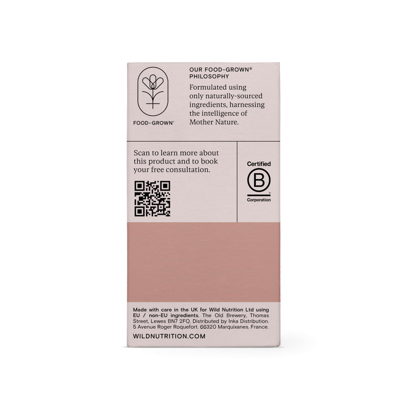 WILD NUTRITION Food-Grown Premenstrual Support | Premenstrual Supplements to Support Mental Resilience & Hormone Balance for Women | Ashwagandha, B6, & Zinc | PMS Supplements for Women | 60 Capsules