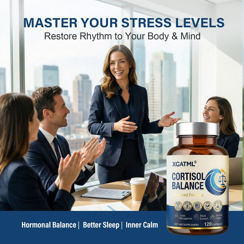 Cortisol Supplements for Women & Men, High Strength Formula | with Magnesium Glycinate and L-Theanine, Advanced Stress Management and Calm Energy Formula for Mood Balance