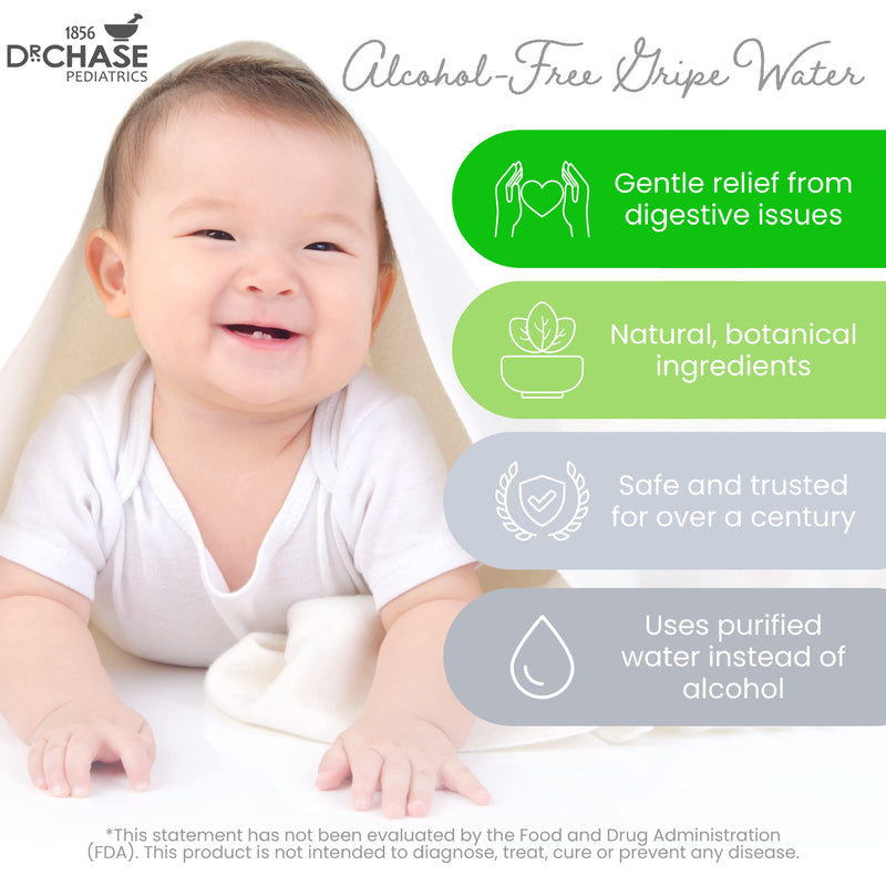 [Australia] - Dr. Chase Kolik Gripe Water Alcohol-Free - Baby’s Colic Relief - Gripe Water for Babies - Baby Gas Relief for Stomach Discomfort & Hiccups - Newborn Essentials - 5 fl. oz. (5 Fl Oz (Pack of 2)) Pack of 2 