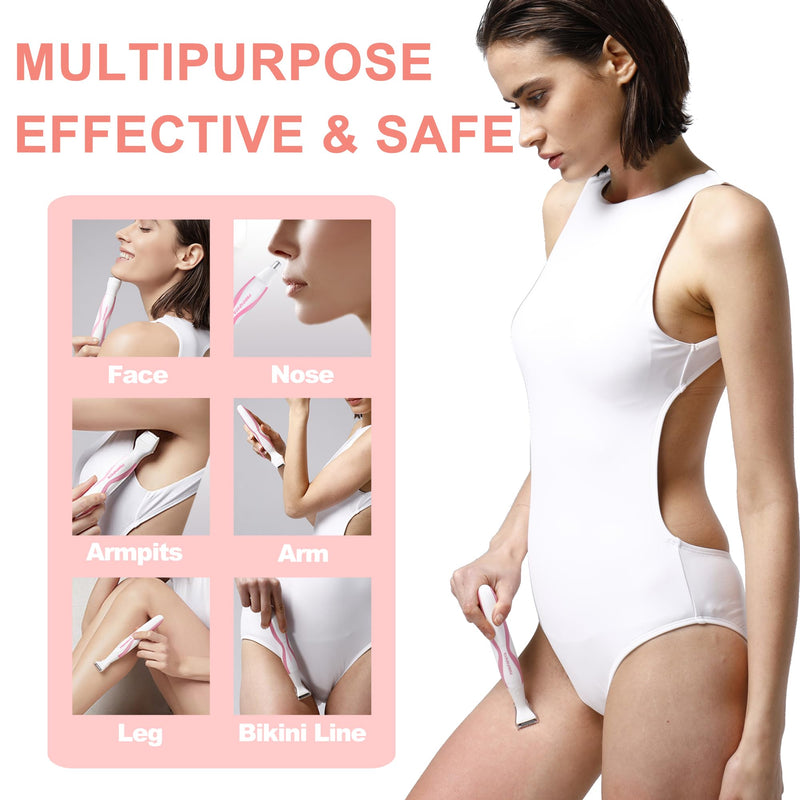 Electric Bikini Trimmer for Women,4 in 1 Electric Shaver,Bikini Line Hair Removal and Facial Hair Remover,Face Razors & Nose Hair Trimmer,Women's Grooming Kit,Tomato/p9k8 Tomato