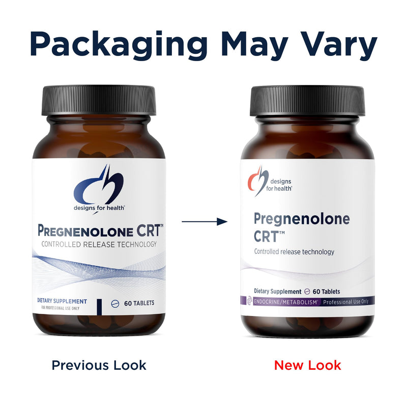 Designs for Health Pregnenolone CRT - 30mg Controlled/Time Release Pregnenolone (10-12 Hour) - Estrogen, DHEA + Testosterone Hormone Precursor for Women + Men - Vegan + Non-GMO (60 Tablets) Standard Packaging