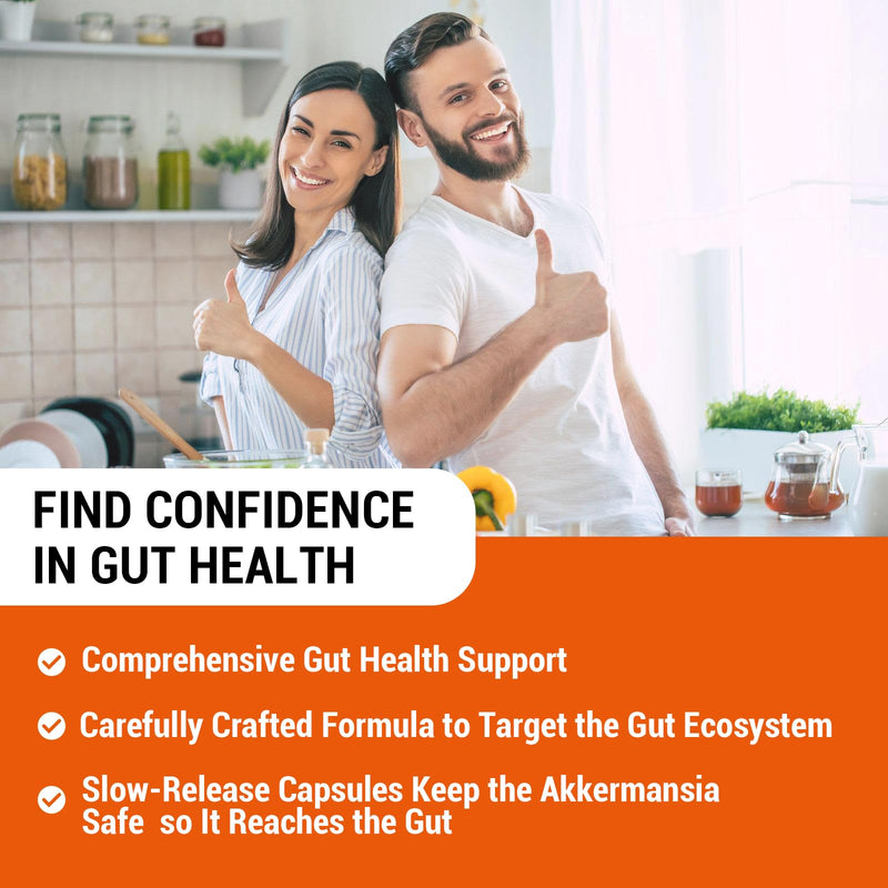 Akkermansia Muciniphila Probiotic 30 Billion AFU, Gut Health & Microbiome Support, Advanced Probiotic Supplement, 60 Capsules 60 count (Pack of 1)