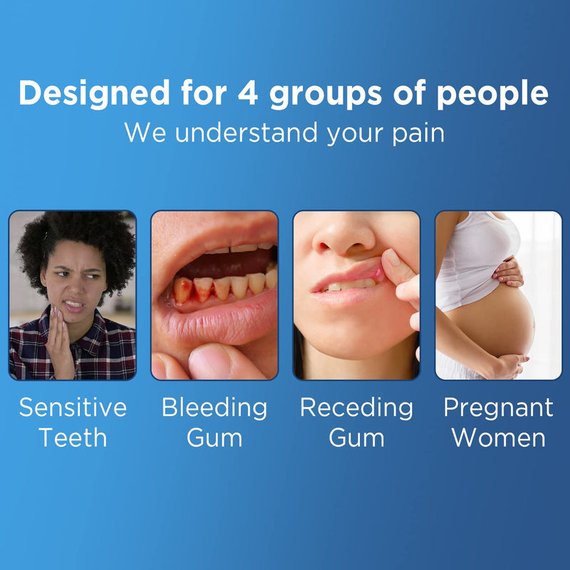 [Australia] - Extra Soft Toothbrushes for Adults, with 10000 Micro Nano Bristles, for Sensitive Teeth and Gum Recession (Compact Head, 6 Count) Rectangle Head 