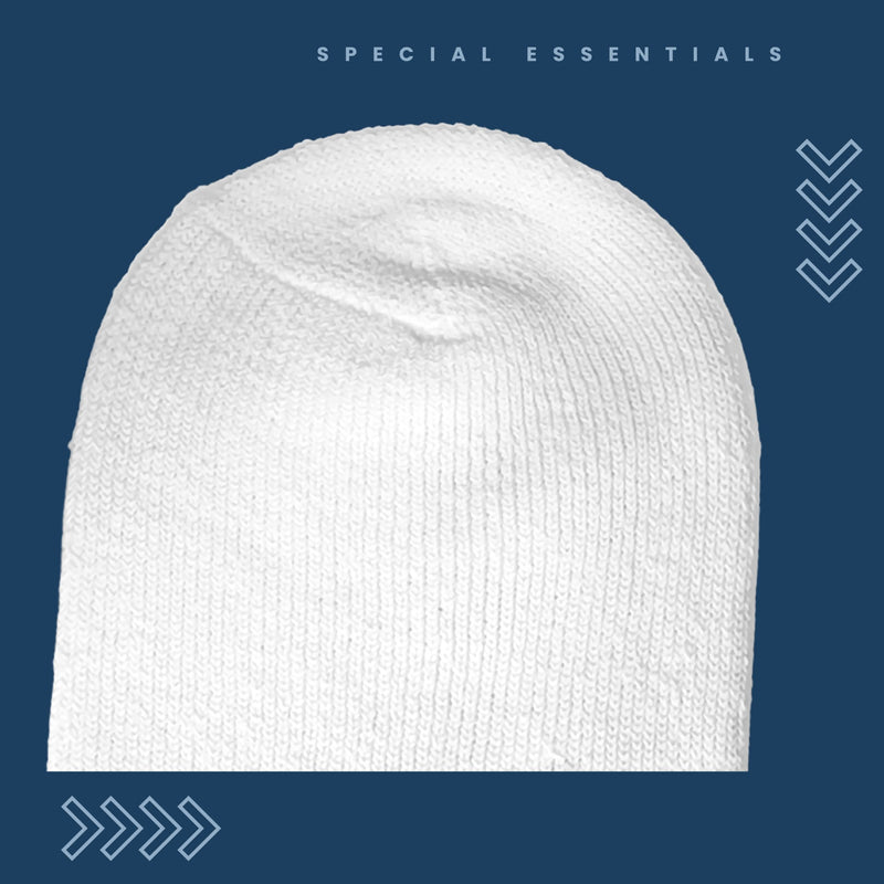 [Australia] - 6 Pairs Non-Binding Cotton Diabetic Crew Socks With Extra Wide Top For Men and Women Large White 