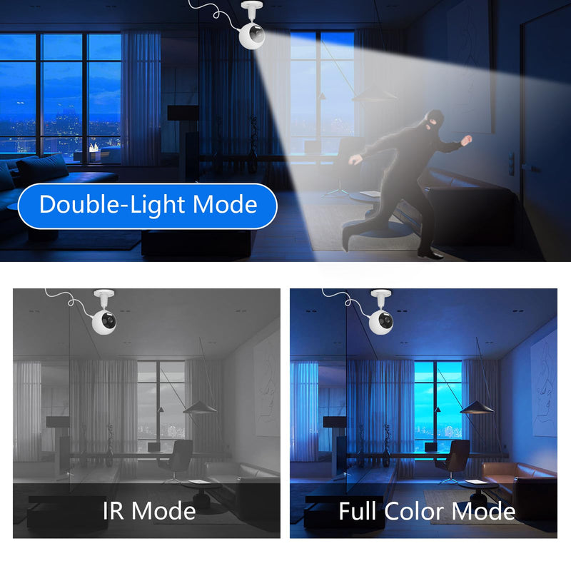 [Australia] - 5G/2.4G Outdoor/Indoor Security Camera,3MP Baby/Elder/Dog/Pet/Nanny Camera with Phone App, WiFi Baby Monitor, Motion Detection, Alarm Siren, Night Vision, IP66 Waterproof, Two-Way Talk, SD/Cloud S700-1 Pack 