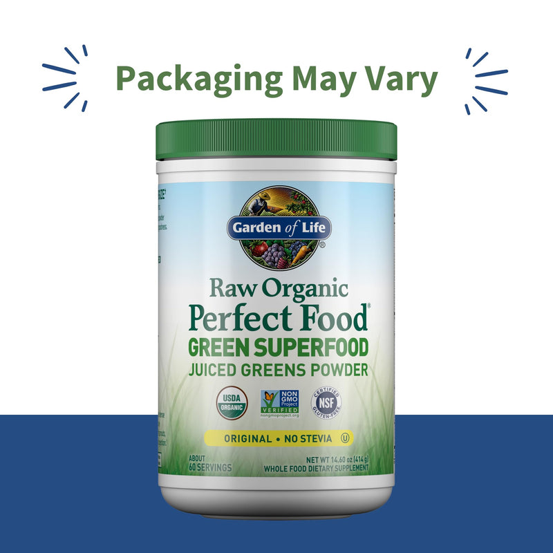 Garden of Life RAW Organic Perfect Food Juiced Greens Powder, 60 Servings Original 1.06 Pound (Pack of 1)