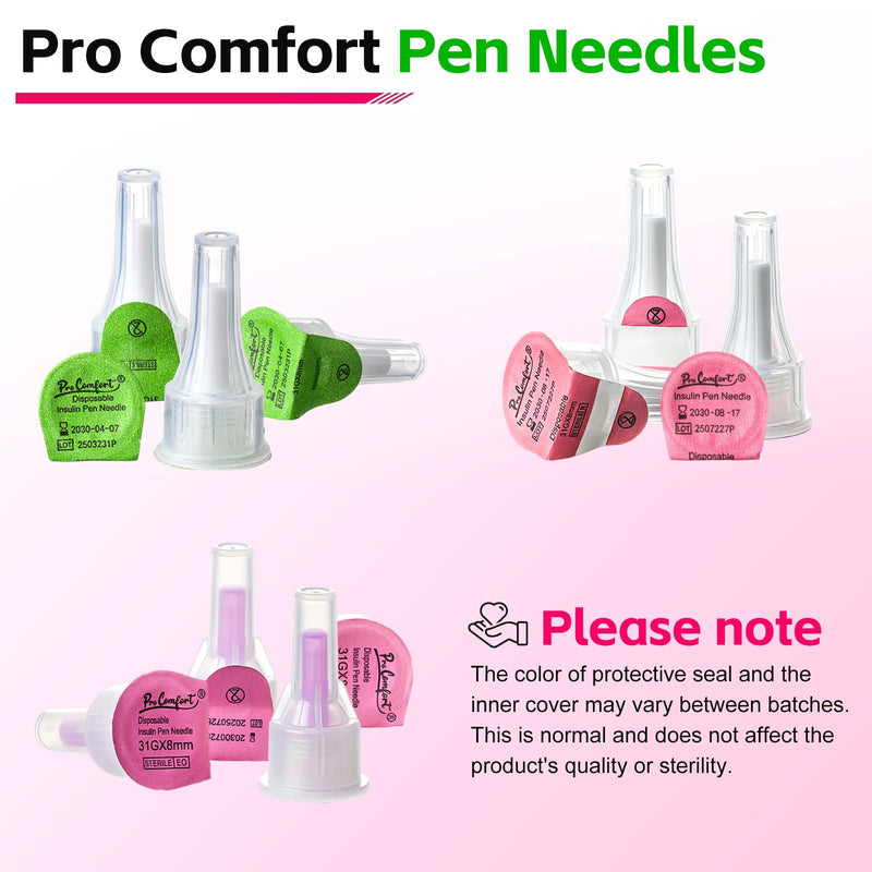 [Australia] - Insulin Pen Needles 31G 8mm (5/16"), Diabetic Needles for Insulin Injections, 100 Ct, Universal Fit, Compatible with Most Pen Injector Device, Super Thin 
