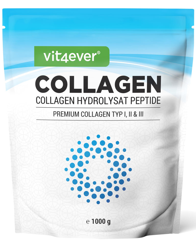 [Australia] - Collagen powder 1000 g - 100% bioactive collagen hydrolyzate peptides - collagen types 1, 2 & 3 - neutral in taste - without additives 1 kg 