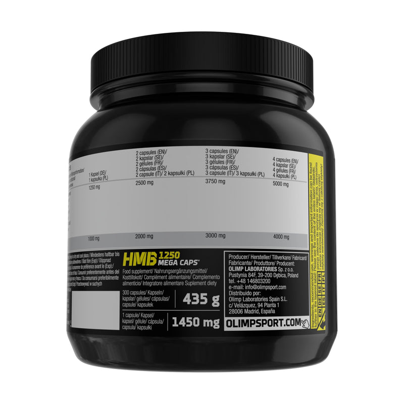 OLIMP SPORT NUTRITION Olimp Labs HMB Capsules, 1250 mg, Pack of 300 Mega Capsules